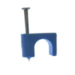 Gardner Bender 1/4 in. Polyethylene Clip-On Category 3 and 5 Data Cable Staple, Blue (100-Pack) (PTP-100BX)