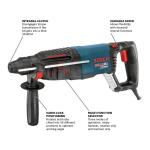 Bosch Bulldog Xtreme 8 Amp 1 in. Corded Variable Speed SDS-Plus Rotary Hammer Drill for Concrete/Masonry, with Carrying Case