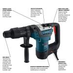 Bosch 1-9/16 in. Corded SDS-Max Combination Rotary Hammer Drill for Concrete/Masonry, 12 Amp Variable Speed,