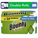 Bounty Select-a-Size Paper Towels, 12 Double Rolls, White