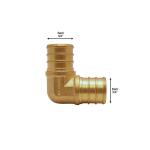 Apollo3/4 in. Brass PEX-B Barb 90-Degree Elbow (APXE3434)