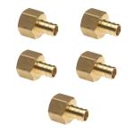 Apollo1/2 in. Brass PEX-B Barb x 1/2 in. Female Pipe Thread Adapter 5-Pack (APXFA12125PK)