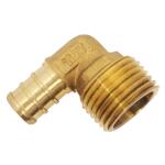 Apollo1/2 in. Brass PEX-B Barb x 1/2 in. Male Pipe Thread Adapter 90-Degree Elbow (APXME12)