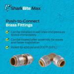 SharkBiteMax 1/2 in. Brass Push-to-Connect Coupling Fitting (UR008A)