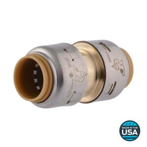 SharkBiteMax 1/2 in. Brass Push-to-Connect Coupling Fitting (UR008A)