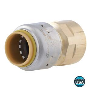 SharkBiteMax 1/2 in. Push-to-Connect x FIP Brass Adapter Fitting (UR072A)