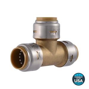 SharkBiteMax 3/4 in. Push-to-Connect Brass Tee Fitting (UR370A)