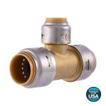 SharkBiteMax 3/4 in. x 3/4 in. x 1/2 in. Push-to-Connect Brass Reducing Tee Fitting (UR412A)