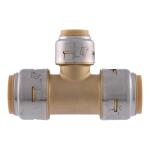 SharkBiteMax 3/4 in. x 3/4 in. x 1/2 in. Push-to-Connect Brass Reducing Tee Fitting (UR412A)