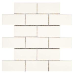 Daltile Restore Bright White 12 in. x 12 in. x 6.35 mm Ceramic Mosaic Wall Tile (0.83 sq. ft./Each) (RE1524BWHD1P2)