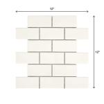 DaltileRestore Bright White 12 in. x 12 in. x 6.35 mm Ceramic Mosaic Wall Tile (0.83 sq. ft./Each) (RE1524BWHD1P2)