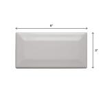 DaltileRestore 3 in. x 6 in. Ceramic Bevel Bright White Subway Tile (10 sq. ft. / case) (RE1536MODBHD1P4)