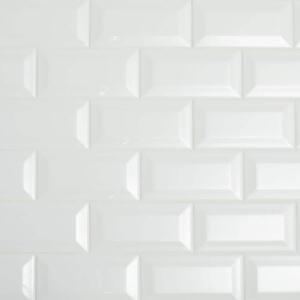 Daltile Restore 3 in. x 6 in. Ceramic Bevel Bright White Subway Tile (10 sq. ft. / case) (RE1536MODBHD1P4)