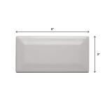 DaltileRestore 3 in. x 6 in. Ceramic Bevel Bright White Subway Tile (0.125 sq. ft./ Each) (RE1536MODBHD1P4)