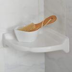 Daltile Restore 8.5 in. W Ceramic Wall Mounted Corner Shower Shelf Tile in White (RE15BA780CC1P)