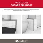 DaltileRestore Bright White 2 in. x 2 in. Ceramic Bullnose Corner Wall Trim Tile (0.02 sq. ft. / Piece) (RE15SN4269CC1P2)