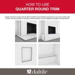 Daltile Restore Bright White 1 in. x 6 in. Glazed Ceramic Quarter Round Trim Tile (1.8 sq. ft./each) (RE15A106CC1P2)