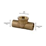 Everbilt1/2 in. Forged Bronze Lead-Free Cup x Cup x FIP Tee Fitting (C712LFHD12)