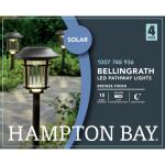 Hampton BayBellingrath 10 Lumen Bronze LED Weather Resistant Outdoor Solar Path Light with Plastic Lens 4-Pack (P3100-01-12)