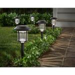 Hampton BayBellingrath 10 Lumen Bronze LED Weather Resistant Outdoor Solar Path Light with Plastic Lens 4-Pack (P3100-01-12)