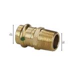 ViegaProPress 1 in. Press x 1 in. MPT Zero-Lead Bronze Adapter (77400)