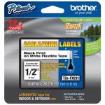 Brother.5 in. x 26-1/5 ft. Electrical Tape Black on White Cable/Wire (TZe-FX231SP)