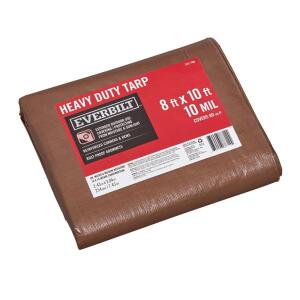 Everbilt8 ft. x 10 ft. Brown and Silver Heavy Duty Tarp (PY008)