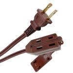 HDX 12 ft. 16/2 Light Duty Indoor Multi-Outlet Extension Cord - (Brown) HW16212HDBR