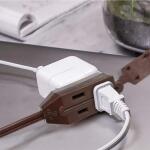 HDX 12 ft. 16/2 Light Duty Indoor Multi-Outlet Extension Cord - (Brown) HW16212HDBR