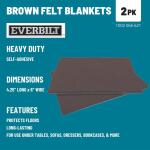 Everbilt 2-Pack Heavy-Duty Self-Adhesive Brown Rectangular Felt Furniture Sheets, 4-1/4 in. x 6 in. (49860)