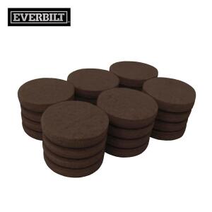 Everbilt 24-Pack 1-1/2 in. Brown Round Heavy Duty Self-Adhesive Furniture Pads (49876)