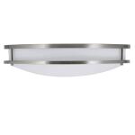 Commercial Electric 16 in. Smart Round RGB Color Selectable LED Brushed Nickel Flush Mount 