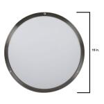 Commercial Electric 16 in. Smart Round RGB Color Selectable LED Brushed Nickel Flush Mount 