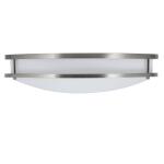 Commercial Electric 16 in. Smart Round RGB Color Selectable LED Brushed Nickel Flush Mount 