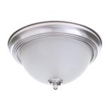 2-Light 13 in. Brushed Nickel Flush Mount (EFG8012A-BN)