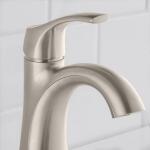 Glacier Bay Arnette Single Handle Single Hole Bathroom Faucet in Brushed Nickel (HD67095W-6404)