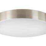 Hampton Bay Lakeshore 13 in. Brushed Nickel Color Changing and Adjustable CCT Integrated LED Smart Flush Mount