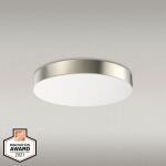 Hampton Bay Lakeshore 13 in. Brushed Nickel Color Changing and Adjustable CCT Integrated LED Smart Flush Mount