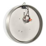 Hampton BayHanafin 9 in. Light Brushed Nickel Integrated LED Ceiling Flush Mount w/ Glass Shade and Pull Chain, Soft White (3000K) (CG3aA015CR1D30)