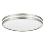 Hampton Bay Ashburrow 15 in. Adjustable CCT Integrated LED Ceiling Flush Mount Fixture with Night Light and Brushed Nickel Finish (CA9aA026FR1D25)