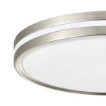 Hampton Bay Ashburrow 15 in. Adjustable CCT Integrated LED Ceiling Flush Mount Fixture with Night Light and Brushed Nickel Finish (CA9aA026FR1D25)