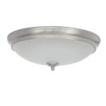 Hampton Bay Clifton 11 in. Selectable LED Flush Mount in Brushed Nickel (HUI8011L-5/BN)