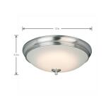 Hampton Bay Clifton 11 in. Selectable LED Flush Mount in Brushed Nickel (HUI8011L-5/BN)