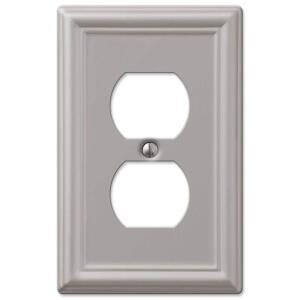 Hampton BayAscher 1 Gang Duplex Steel Wall Plate - Brushed Nickel (149DBNHB)