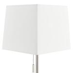 Hampton Bay 20 in. Stanton Brushed Nickel Table Lamp with White Fabric Shade and Polarized Outlet