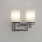 Hampton BayCade 11.7 in. 2-Light Brushed Nickel Bathroom Vanity Light Fixture with Frosted Glass Shades (NB23307)