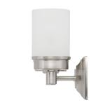 Hampton BayCade 11.7 in. 2-Light Brushed Nickel Bathroom Vanity Light Fixture with Frosted Glass Shades (NB23307)