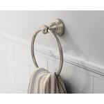 MOEN Banbury 3-Piece Bath Hardware Set with 24 inch Towel Bar, Toilet Paper Holder, and Towel Ring in Brushed Nickel