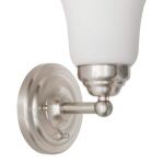 Ashurst 1-Light Brushed Nickel Wall Sconce with Switch (JIB8401AX-02/BN)