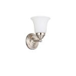 Ashurst 1-Light Brushed Nickel Wall Sconce with Switch (JIB8401AX-02/BN)